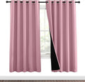 NICETOWN Crystal Pink Full Shade Curtain Panels, Pair of Energy Smart & Noise Blocking Out Blackout Drapes for Dining Room Window, Thermal Insulated Guest Room Lined Window Dressing(62 x 72 inch) by NICETOWN
