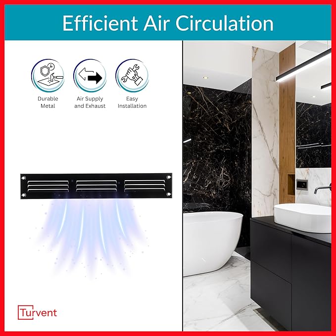 10x1 Vent Cover (Duct Opening) - Black HVAC Return Air Grille for Wall and Ceiling - Metal AC Vent Cover with Mesh - Rectangular Ventilation Register - External Dimensions: 11.81" W x 1.97" H - Image 2
