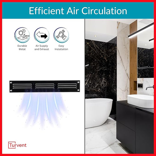 10x1 Vent Cover (Duct Opening) - Black HVAC Return Air Grille for Wall and Ceiling - Metal AC Vent Cover with Mesh - Rectangular Ventilation Register - External Dimensions: 11.81" W x 1.97" H - Image 2