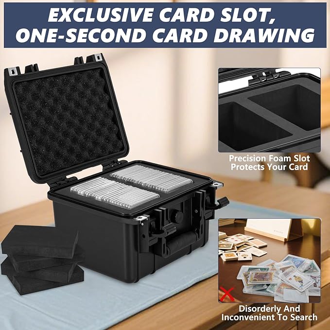 Graded Card Case - IP67 Waterproof Storage Box for 40+ CSG, BGS, SGC, Top Loaders Graded Sports Trading Cards - Image 6