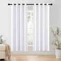NICETOWN 100% Blackout Window Curtain Panels 78 inch Length for Living Room, Set of 2, Snow White, 55 inches Wide, Thermal Insulated Drapes by NICETOWN