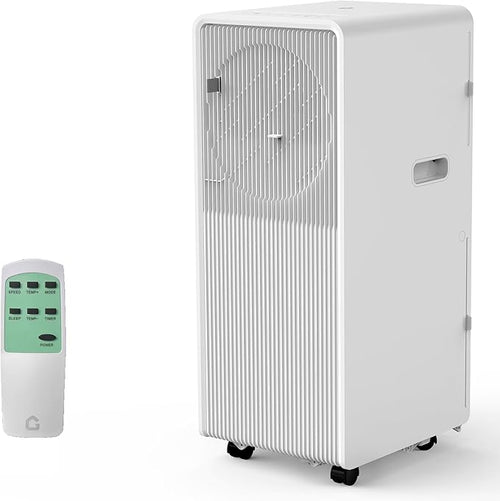 10,000 BTU (ASHRAE) Portable Air Conditioner - 3-in-1 Drainage-Free AC, Dehumidifier & Fan for Rooms Up to 215 Sq.ft, Ultra-Quiet 49dB Sleep Mode, 24H Timer, Remote & Window Kit, White by Unknown