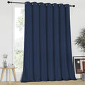 NICETOWN Blackout Wide Sliding Door Curtains - Insulated Noise Reduction Drapes, Privacy Vertical Blind for Living Room & Bedroom (Navy, W100 x L95 inches) by NICETOWN