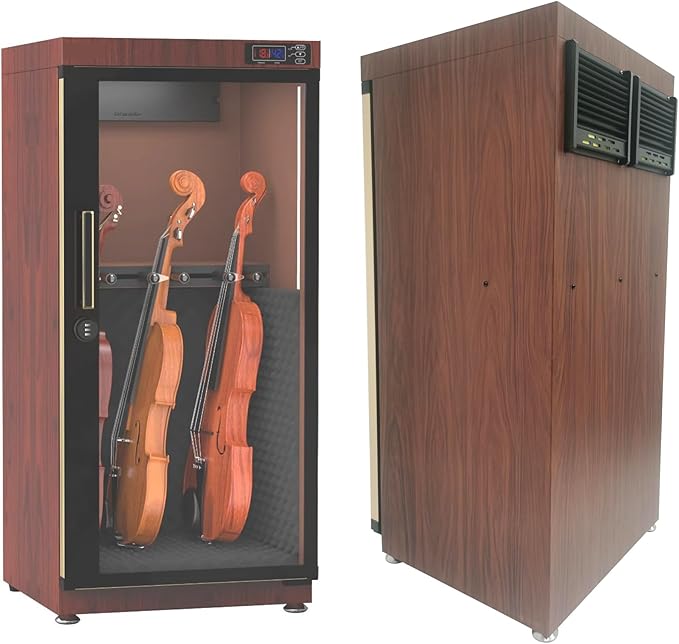 INTSUPERMAI 110V Smart Dry Cabinet with Humidifier Dehumidifier, Musical Instrument Storage Cabinet for Violins 35-60% RH Control Basses Display Case Lockable Musical Instrument Storage Box - Image 2