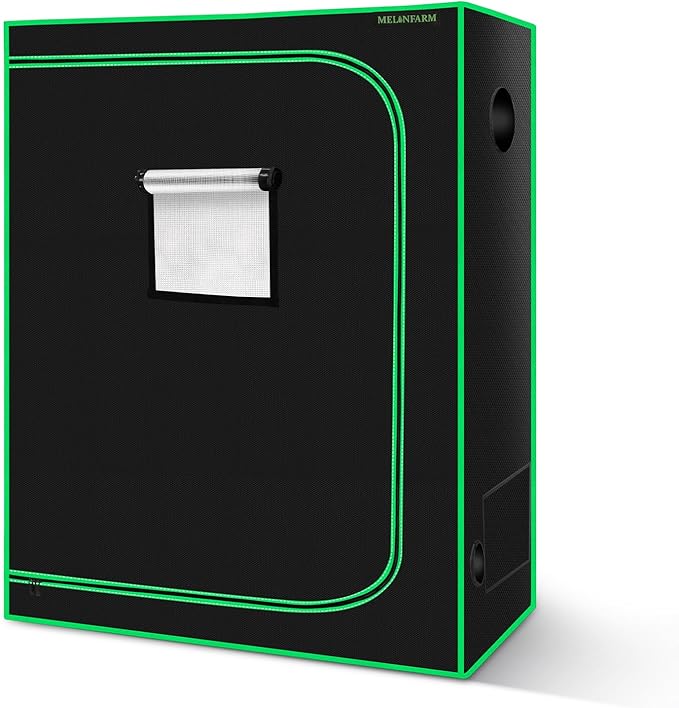 MELONFARM 4x2 Grow Tent, 48"x24"x60'' High Reflective 600D Diamond Mylar Canvas with Observation Window and Floor Tray for Hydroponic Indoor Plant Growing by MELONFARM
