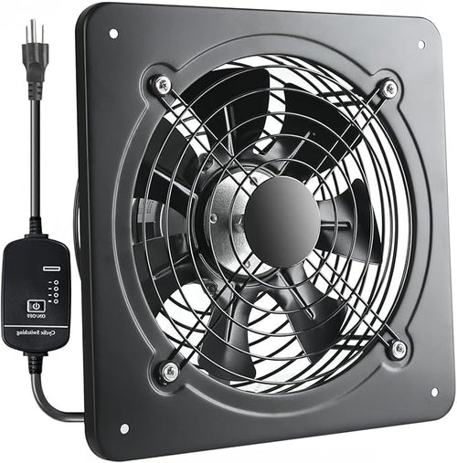 12 Inch Wall Window Exhaust Fan Wall Mounted Ventilation 720 CFM Basement Extractor Fan Industrial Fan for Home Garage Office Commercial Use (12 Inch+Speed Control) by yeler