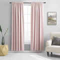 DONREN Pastel Pink Room Darkening Curtains - 90 Inch Length Light Blocking Thermal Insulated Energy Saving Curtain Panels for Livingroom,Light Pink,W 52 x L 90 Inch, 2 Panels by DONREN