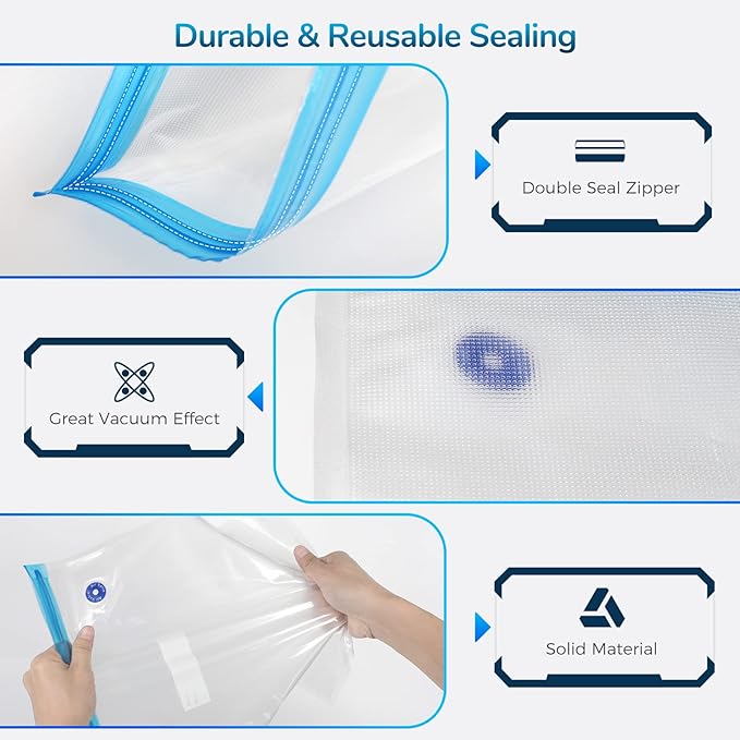 FugaCity 3D Printer Filament Storage Vacuum Kit- 20 Pack Reusable Vacuum Bags (PA+PE 13.8 ×15.7 in) for Keep Filament Clean & Dry - Image 3