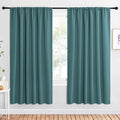 NICETOWN Bedroom Window Curtain Panels, Sea Teal, 2 Panels, 62 in x 72 in (W x L), Window Treatment Thermal Insulated Rod Pocket Room Darkening Curtains/Drapes for Patio Door by NICETOWN
