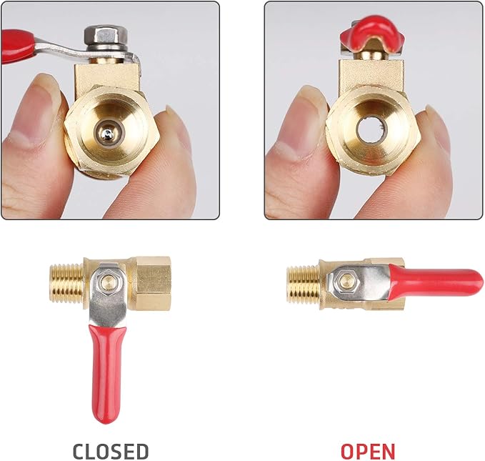 Hromee 1/4 Inch Air Compressor Filter Regulator Combo, Water Oil Separator with Pressure Gauge, Manual Drain, Ball Valve and Bracket AW2000-02 - Image 5