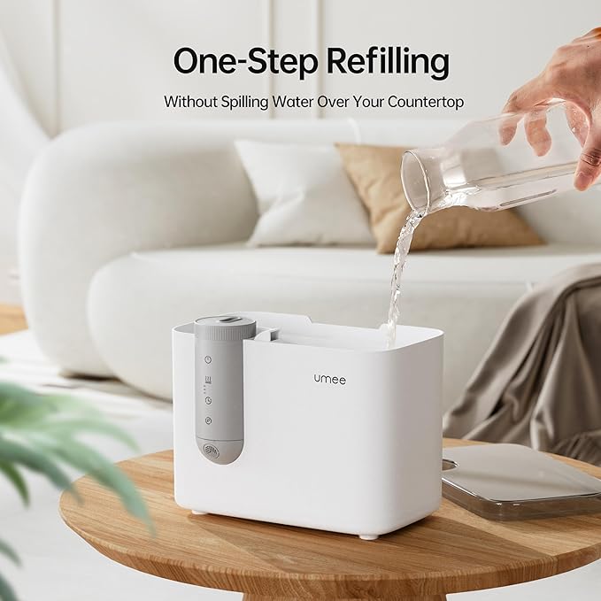 Humidifiers for Bedroom, Top Fill 4L Supersized Cool Mist Humidifier with Oil Diffuser and Nightlight, 32H Runtime, Quiet Ultrasonic Humidifiers for Home, Large Room, Baby Nursery and Plants - Image 3