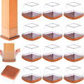 16PCS Extra Large Chair Leg Floor Protectors, Felt Furniture Pads for Hardwood Floors, Square Clear Sofa Bed Dining Table Chair Leg Covers to Protect Floors and Prevent Scratches & Noise(Fit:1.5"-2") by GAGUIUP