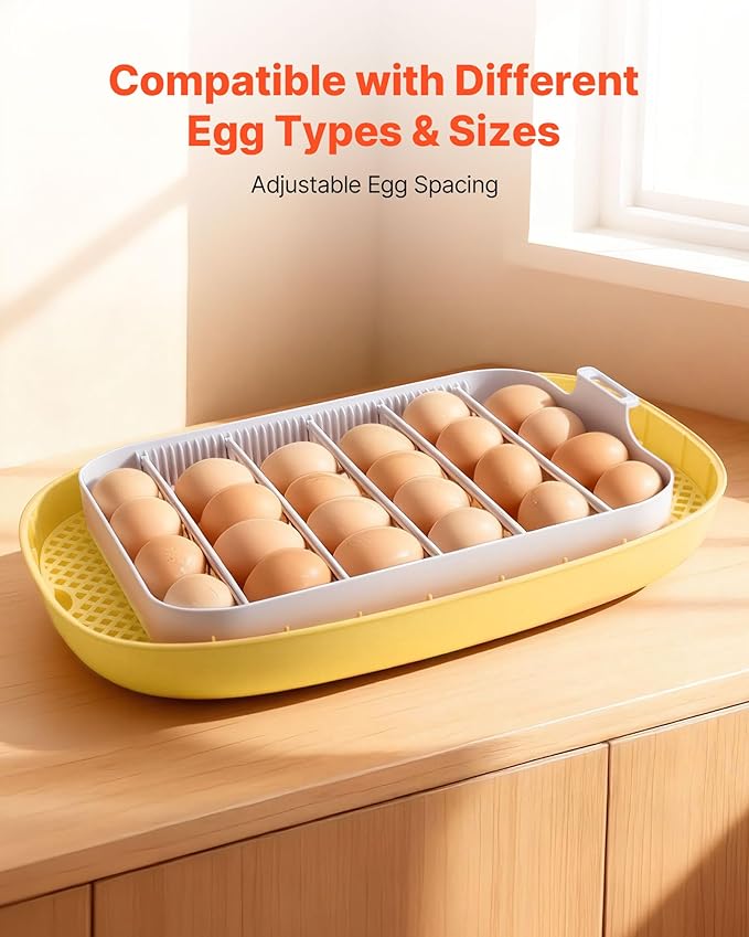 VEVOR 24 Egg Incubator, Automatic Egg Turner with LED Candler, Temperature & Humidity Control, 360° View Clear Window, Auto Water Refill, Poultry Eggs Incubators for Hatching Chicks Ducks Goose Quail - Image 6