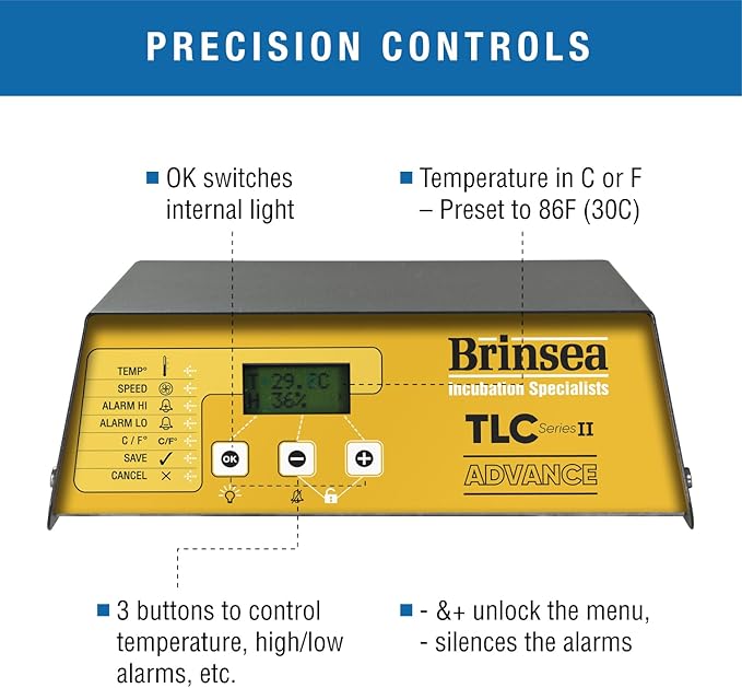 Brinsea TLC-50 Advance Series II Large Bird Brooder Pet Incubator with Nebulizer and Digital Display, ICU Incubator for Adult Birds, Newborn Puppies, Kittens, and Other Small Animals - Image 3