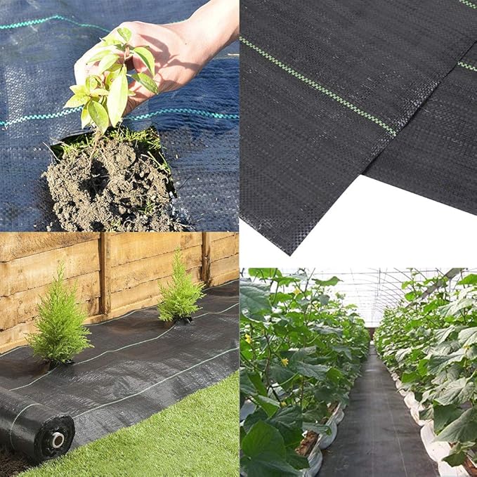 Petgrow Heavy Duty Weed Barrier Landscape Fabric for Outdoor Gardens, Non Woven Weed Blockr Fabric - Garden Landscaping Fabric Roll - Weed Control Fabric in Rolls(4FTx100FT) - Image 5