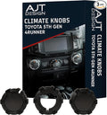 AJT DESIGN Climate Control Knobs for Toyota 4Runner 5th Gen (2010-2024) | Set of 3 Rugged Matte Black Car Ac Knobs | High-Strength ABS Plastic AC Knob Replacement | Easy Installation | Made in USA by AJTDESIGN