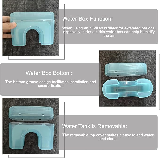 Radiator Humidifier Hanging, Water Container Relieves Dry Air, Large Capacity, Top Fill Humidifiers Transparent Visible Water Level - Image 3