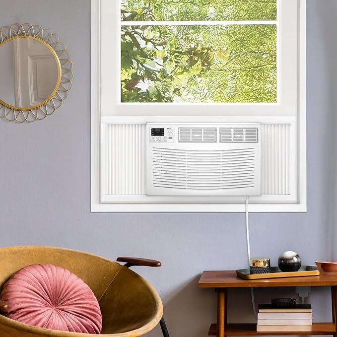 Amana 8,000 BTU Window Air Conditioner with Dehumidifier, 115V, Window AC for Rooms up to 350 Sq. Ft., Bedrooms, Bathrooms, and Nurseries with Remote Control, Digital Display, Timer, 3 Cooling Speeds - Image 2