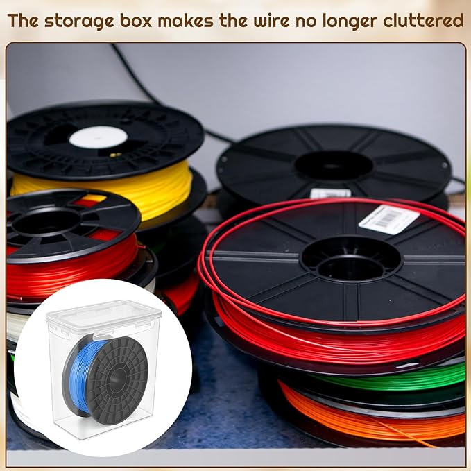 2 Pcs Filament Storage Box for 3D Printer 10 x 9 x 6 Inches Filament Storage Container Bin Dryer Box with Reusable Desiccants Total 10 Ounce - Image 5