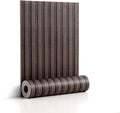 Peel and Stick PVC Slat Wall Panels, Wood Grain Self-Adhesive Soundproof Moisture-Resistant Paneling, 3D Faux Wood Panels for Bedroom Bathroom Walls & Ceilings 118"x15.75"(Dark Walnut,13Sq.ft) by LVSHI