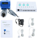 U.S. Solid Water Leak Detector - Water Alarm Leak Detect System with 1” Automatic Shut-Off NSF Certified 304SS Motorized Ball Valve, Controller and 3 Sensors and Sound Alarm by USSolid