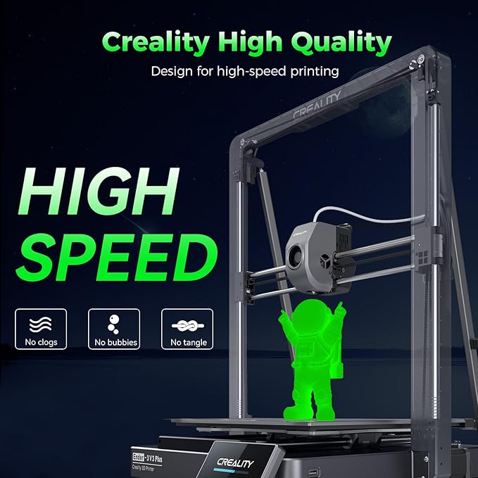 Creality Glow in The Dark Hyper PLA Filament, 3D Printer Filament Bundle, Hyper PLA Filament 1.75mm, Dimensional Accuracy +/-0.02mm, Fit Most FDM 3D Printers, 4 Pack 1kg Spool(Pink,Blue,Yellow,Green) - Image 7