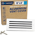 12x4 Inch (Duct Opening) Air Return Vent Cover Decorative – Premium Aluminum AC Vent Cover for Ceiling & Wall, Rustproof Grille, Ideal for Home HVAC Grille, Durable & Easy to Install by ACLAMINAIRE by LAMINAIRE