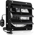 VEVOR 10'' Exhaust Fan, Wall Mounted Attic Fan with Variable Speed controller, 900 CFM, Automatic Shutter, Ventilation and Cooling, Black by VEVOR