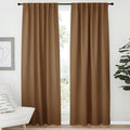 NICETOWN Blackout Curtain Panels Window Draperies - (Gold Brown Color) 52x84 inch, 2 Pieces, Insulating Room Darkening Blackout Drapes for Bedroom by NICETOWN