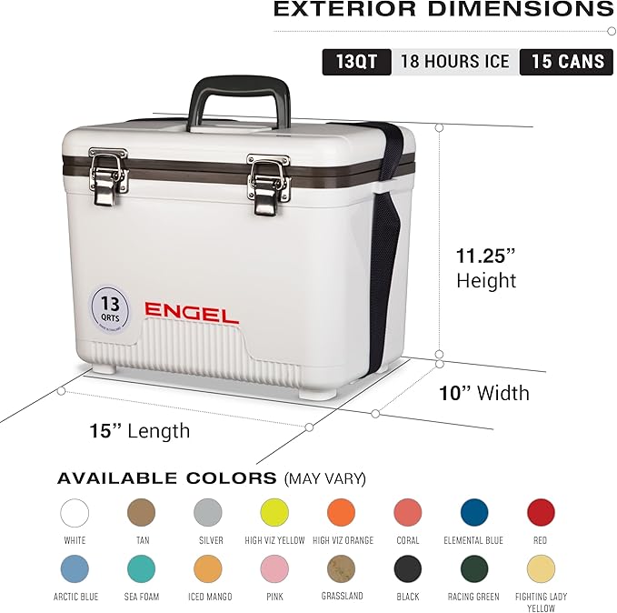 ENGEL 13qt Leak-Proof, Air Tight, Drybox Cooler and Small Hard Shell Lunchbox for Men and Women - Image 2