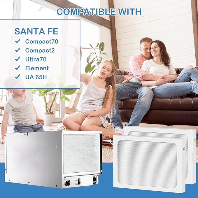 9 x 11 x 1 MERV 13 Replacement Dehumidifier Filter Compatible with Santa Fe Compact70, Ultra70, Element, Compact2, UA 65H dehumidifier Models, 2 Pack - Image 6