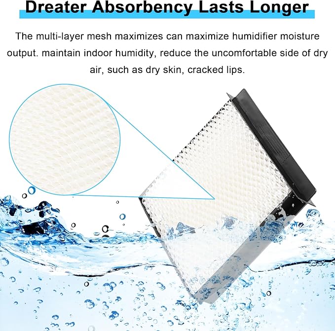 1040 Humidifier Super Wick Filter Compatible with Aircare Essick Bemis MoistAir Humidifier B40 B40-C 3D6-100 5D6-700 7D6-100 D46-720 E27-000 E35-000 CM330 B23-810 MA0300 MA-0500 (4 Pack) - Image 5