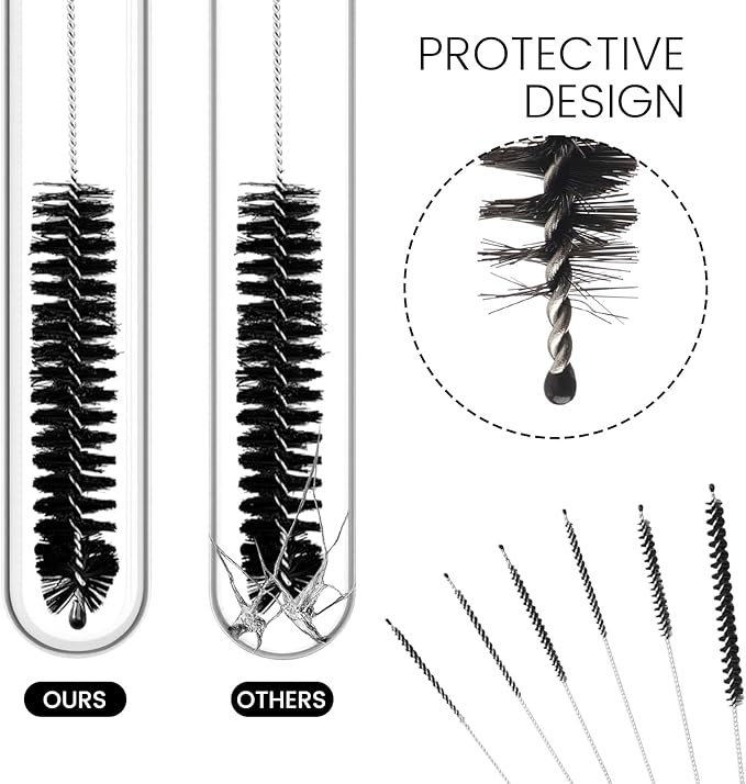 LOVEINUSA Straw Cleaner Brush, 14PCS 8.3 Inch Nylon Tube Brush Set, Bottle Cleaning Brushes for Sippy Cup, Tumbler, Water Bottle, Tight Spaces - Image 6