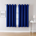 ChrisDowa Grommet Blackout Curtains for Bedroom and Living Room - 2 Panels Set Thermal Insulated Room Darkening Curtains (Royal Blue, 52W x 45L) by ChrisDowa