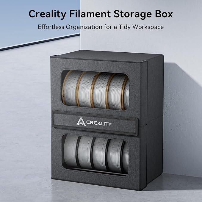 Creality Filament Storage Box 10KG, 3D Filament Dryer with Magnetic Closure, Moisture-Proof & Damp-Proof, Large Capacity Rack & Resin Sealed Dust Cover, Easy Access - Image 2