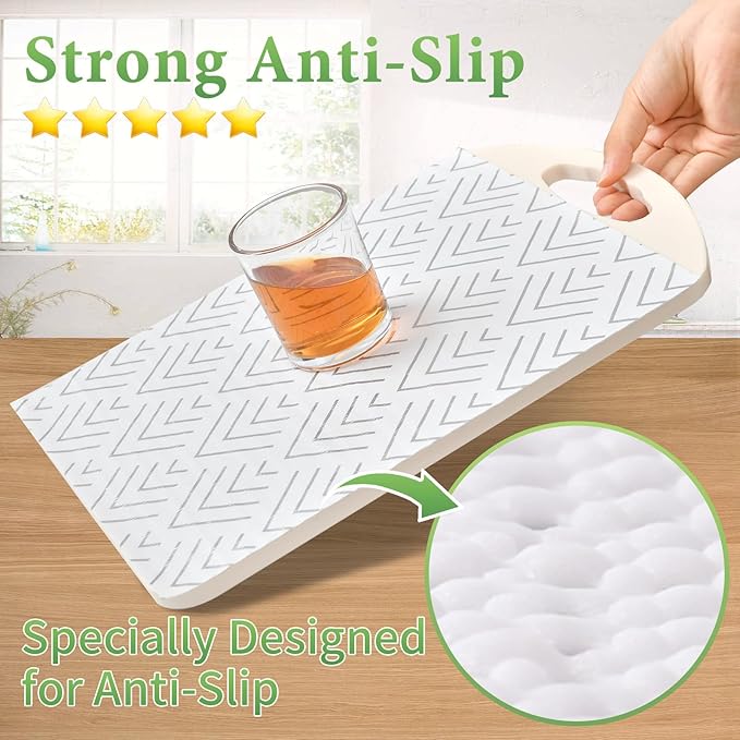 Shelf Liner for Kitchen Cabinets Non Adhesive Drawer Liner Non-Slip Thickened Shelf Liner Paper Strong Easy to Clean for Tool Box Refrigerator with Knife and Tape Measure,Silver Arrow,11.8 x 354.3 in - Image 5