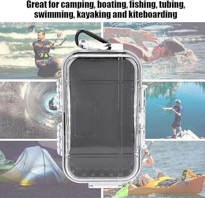 Small Waterproof Storage Case, Outdoor Survival Waterproof Dry Box Protective Case Shockproof Airtight Carry Box Container Floating Hard Shell for EDC Tools Phone Keys Watches Travel Fishing - Image 10