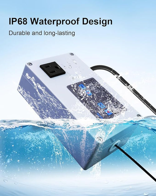 1100W Digital Temperature Controller, 110V 10A Thermostat Switch with Waterproof NTC 10K Sensor Probe, for Refrigerator Freezer Aquarium Heaters or Cooling Devices - Image 2