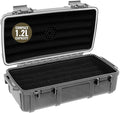 Waterproof Storage Case 1.2 L Capacity – Heavy-Duty Gear Box with Foam, Carabiner & Lanyard – Crushproof, Airtight Outdoor Container for Camping, Hiking, Fishing by Unknown
