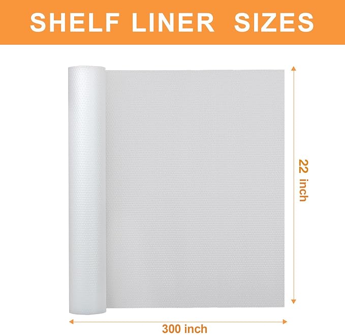 FLPMIX Large Cabinets Shelf Liner: 22" x 300" Clear Waterproof Under Sink Mat - Translucent Easy to Cut Non-Adhesive Cupboard Drawer Liner - Image 9