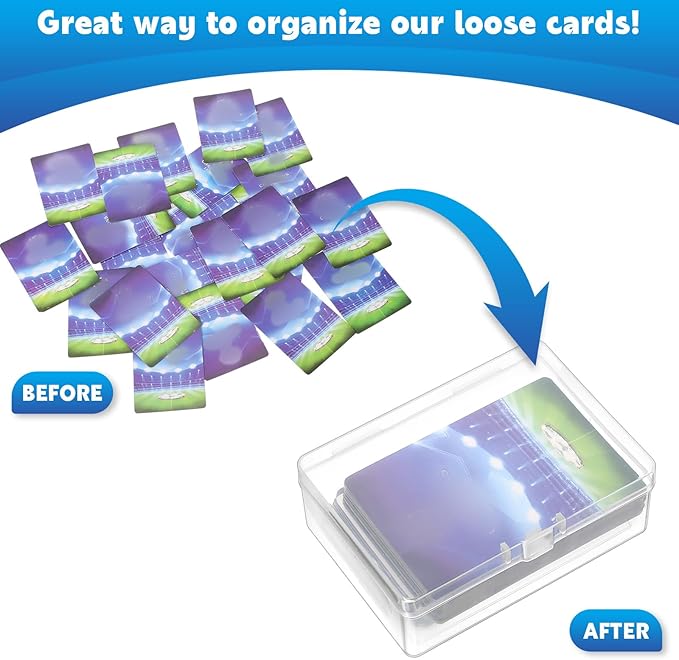Vicenpal 80 Pcs Playing Card Boxes Clear Plastic Deck Cases Trading Card Storage Boxes Game Cases Holder 4.45 x 2.91 x 1.35 Inch - Image 5