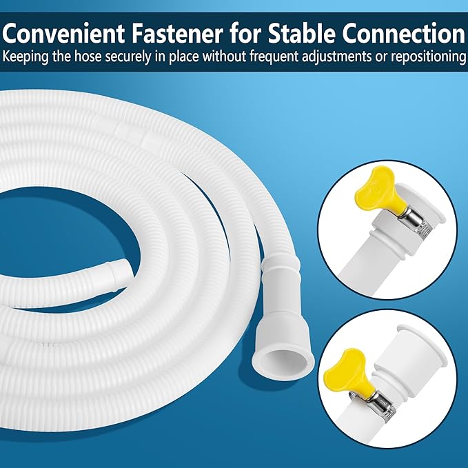10 Ft Dehumidifier Drain Hose 3/4" FHT- Cuttable Leakproof Dehumidifier Discharge Hose for Drainage- Flexible Universal Corrugated Drain Hose Replacement with Clamp for Most Dehumidifier - Image 4
