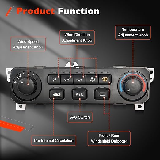Climate Control Module A/C Heater Air Conditioning Panel Compatible with 2001-2002 Honda Accord Replace# 79600-S84-A21ZA - Image 6