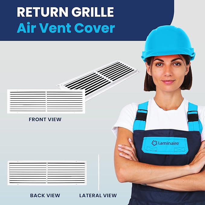 36x10 Inch (Duct Opening) Air Return Vent Cover Decorative – Premium Aluminum AC Vent Cover for Ceiling & Wall, Rustproof Grille, Ideal for Home HVAC Grille, Durable & Easy to Install by ACLAMINAIRE - Image 2