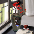 20Inch Tabletop Decorative Flower Vase Style Bonsai Waterfall Fountain Humidifier with LED Lights and Atomizer, Desktop Water Fountains for Any Dining Room, Living Room, Bedroom, Cafe Or Office by kunghei