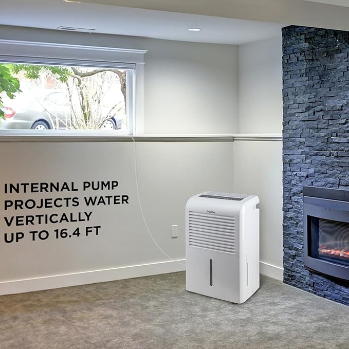 Ivation 4,500 Sq Ft Dehumidifier with Pump, Large Capacity Compressor Includes Programmable Humidity, Hose Connector, Auto Shutoff and Restart and Washable Filter (4,500 Sq Ft W/Pump) - Image 2