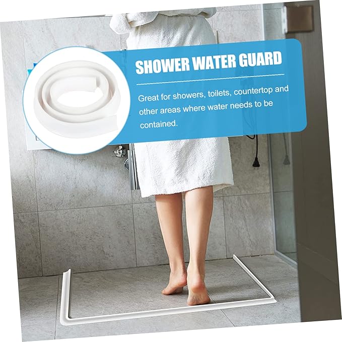 3m Toilet Water Retaining Strip Self-adhesive Silicone Baffle for Bathroom Countertops Flexible Design Easy Sinks and Showers - Image 4