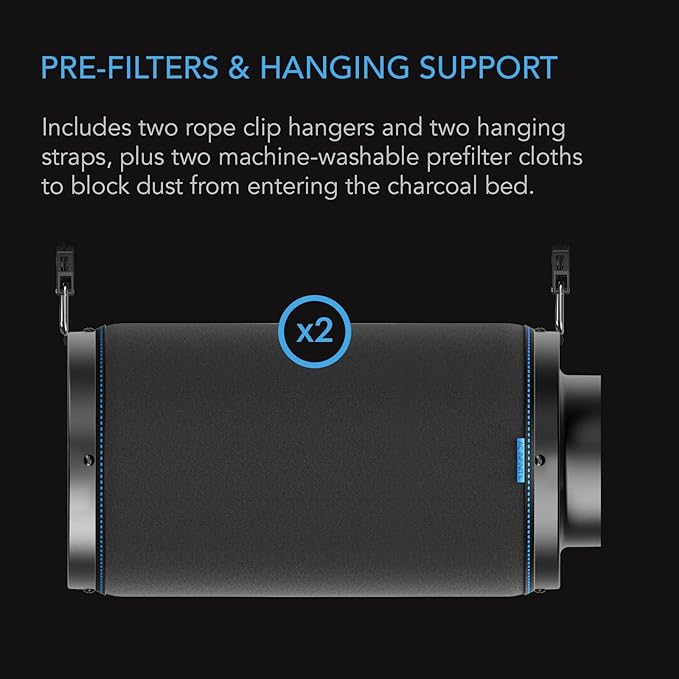 AC Infinity Air Carbon Filter 8" with Premium Australian Virgin Charcoal, for Inline Duct Fan, Odor Control, Hydroponics, Grow Rooms - Image 6