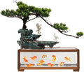 Tabletop Water Fountains Decoration, Indoor Water Fountain, Chinese Zen Style Fish Tank, Water Dispenser Humidifier, Indoor Waterfall+Mistwith Mist LED, for Meditation, Good Luck & Wealth, Bedrooms by GUDBYWXB