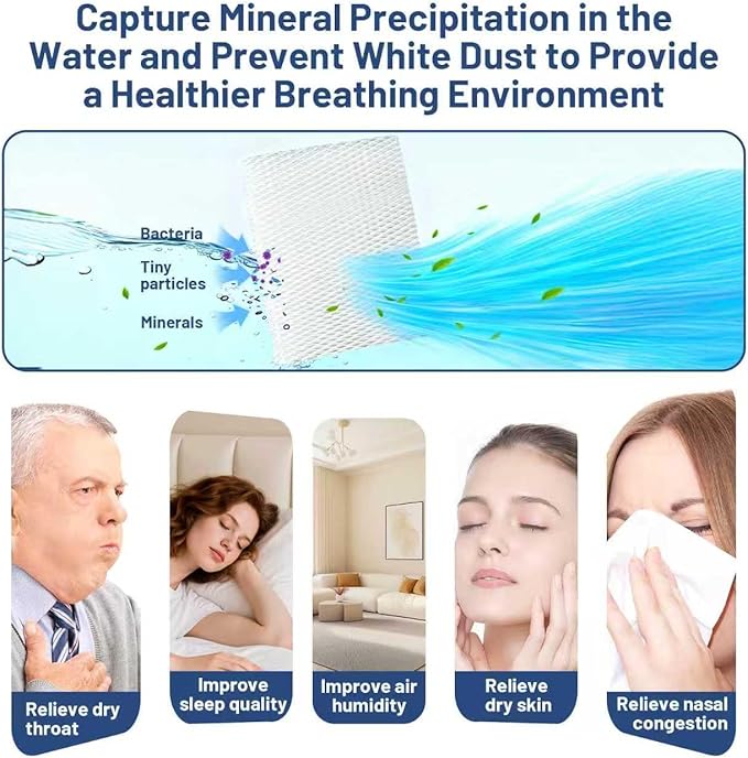 4 Pack MD1-0034 Humidifier Wick Replacement Filter Compatible with Vornado EV100, EV200, EVDC300, EVDC500, Evap2, Evaporative Humidifiers, 1 inch Thick - Image 4